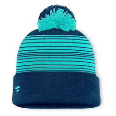 Seattle Kraken Fanatics Fundamental Spirit Cuffed Pom Knit Hat Deep Sea Blue