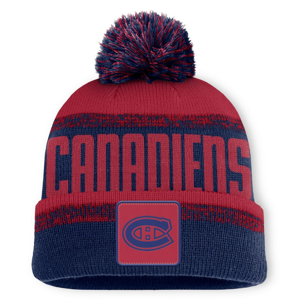 Montreal Canadiens - Fanatics Fundamentals Thrive Cuffed Knit Hat with Pom Navy/Red