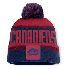 Montreal Canadiens - Fanatics Fundamentals Thrive Cuffed Knit Hat with Pom Navy/Red