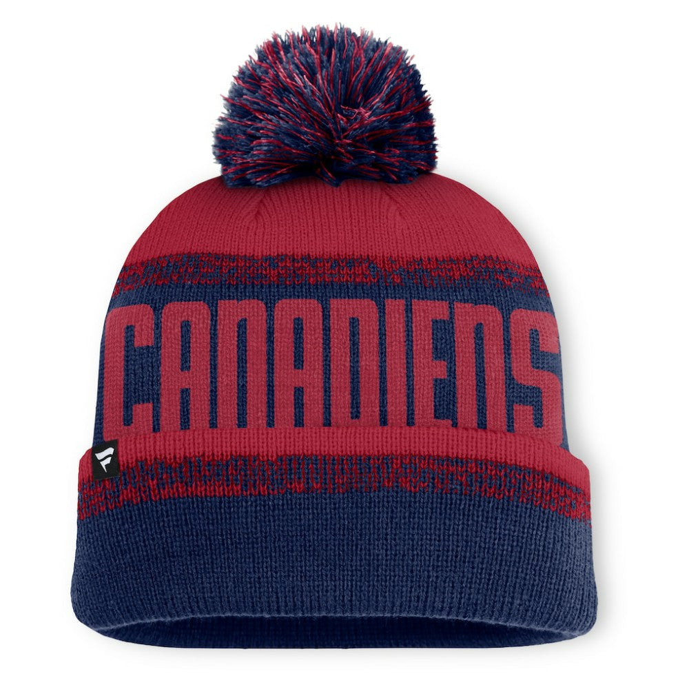 Montreal Canadiens - Fanatics Fundamentals Thrive Cuffed Knit Hat with Pom Navy/Red