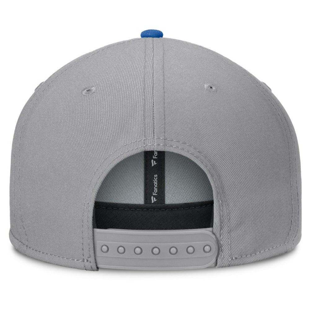 New York Rangers Fanatics Fundamentals Duo Split Logo Snapback Hat Gray