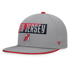 New Jersey Devils - Fanatics Fundamentals Duo Split Logo Snapback Hat Gray