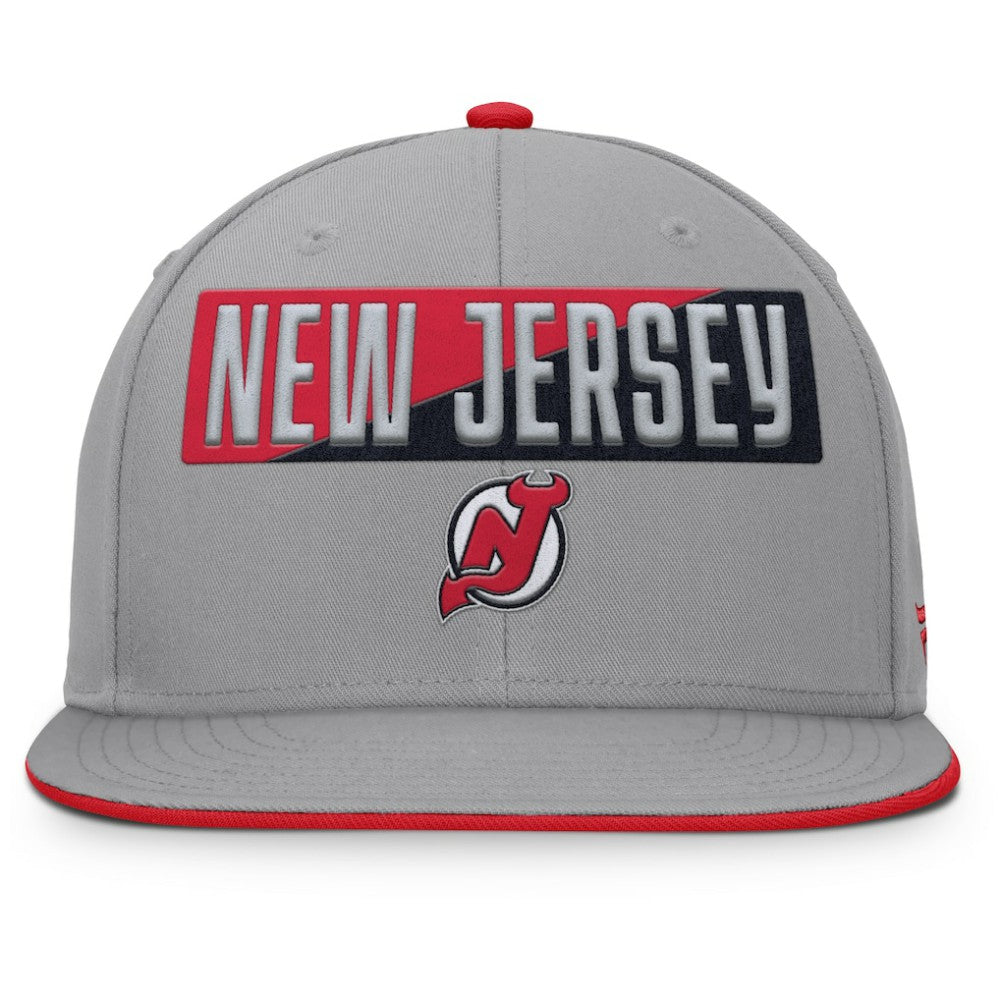 New Jersey Devils - Fanatics Fundamentals Duo Split Logo Snapback Hat Gray