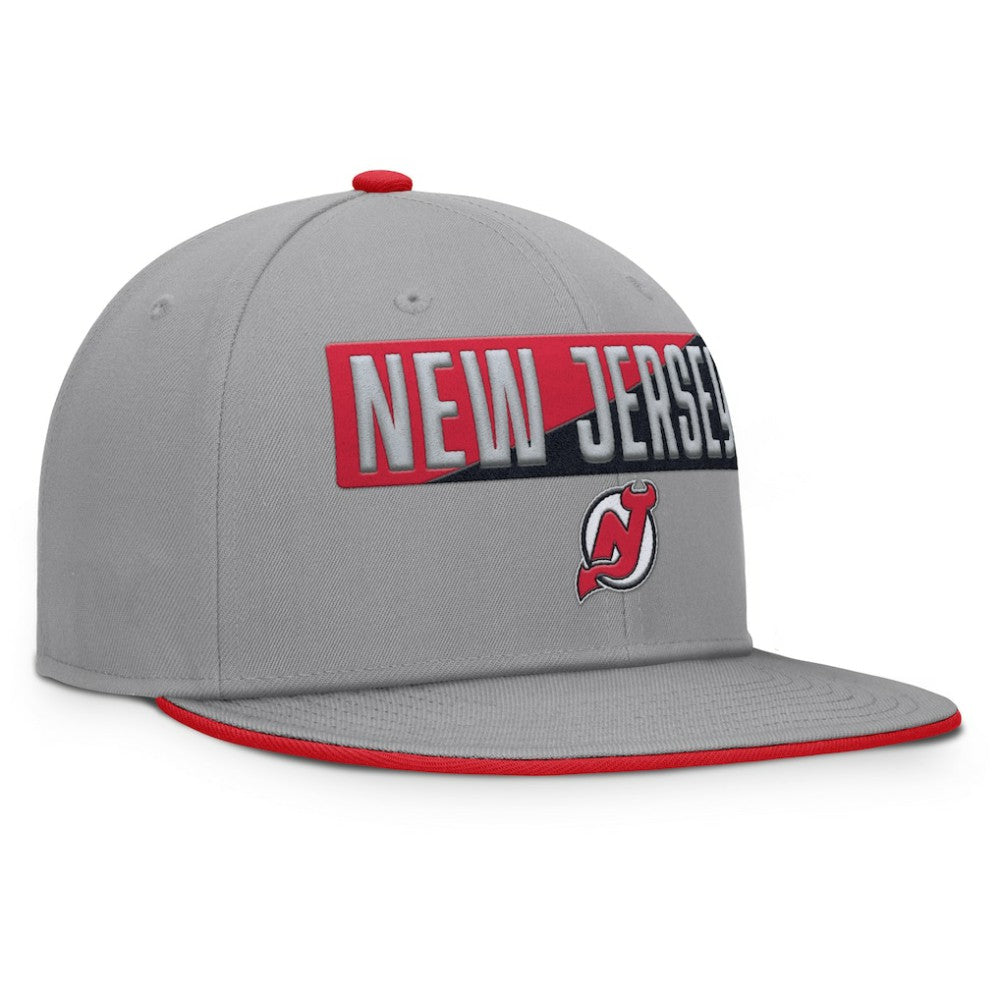 New Jersey Devils - Fanatics Fundamentals Duo Split Logo Snapback Hat Gray