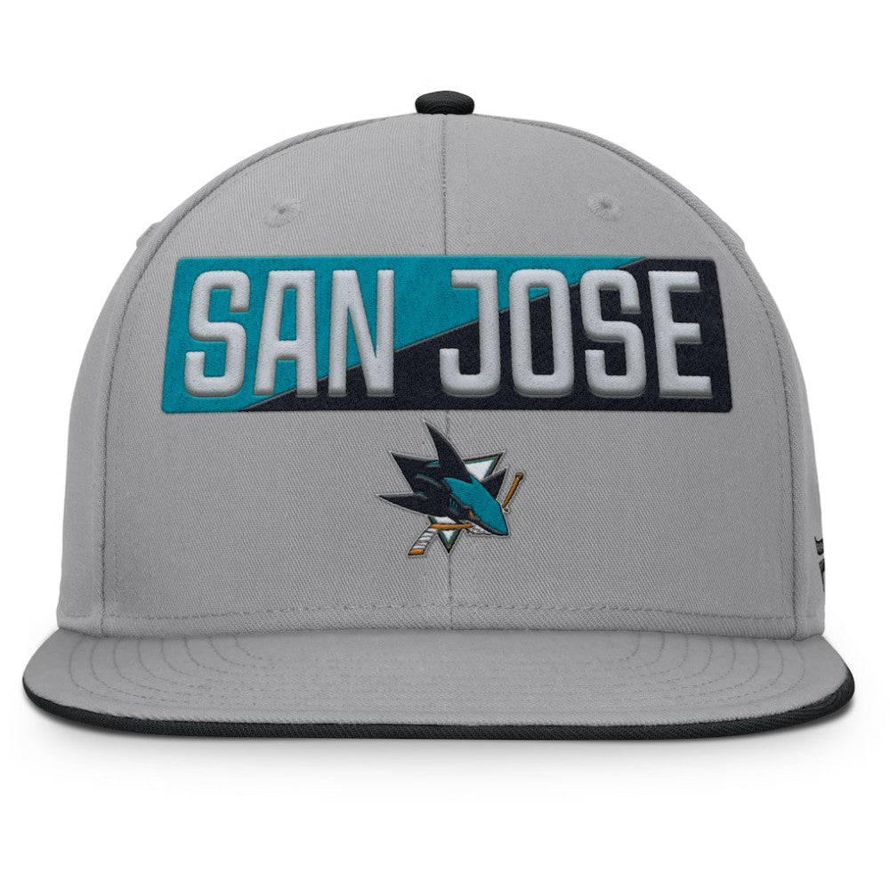 San Jose Sharks - Fanatics Fundamentals Duo Split Logo Snapback Hat Gray