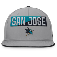 San Jose Sharks - Fanatics Fundamentals Duo Split Logo Snapback Hat Gray