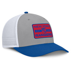 New York Rangers Fanatics Fundamental Adapt Trucker Adjustable Hat Gray/Blue