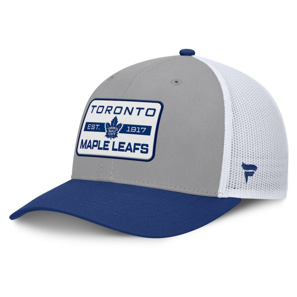 Toronto Maple Leafs - Fanatics Fundamental Adapt Trucker Adjustable Hat Gray/Blue