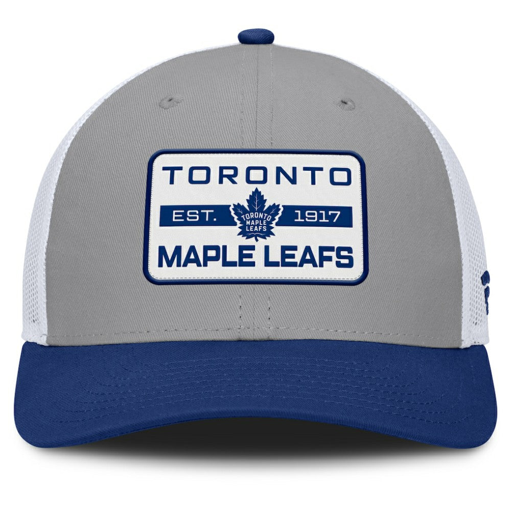 Toronto Maple Leafs - Fanatics Fundamental Adapt Trucker Adjustable Hat Gray/Blue
