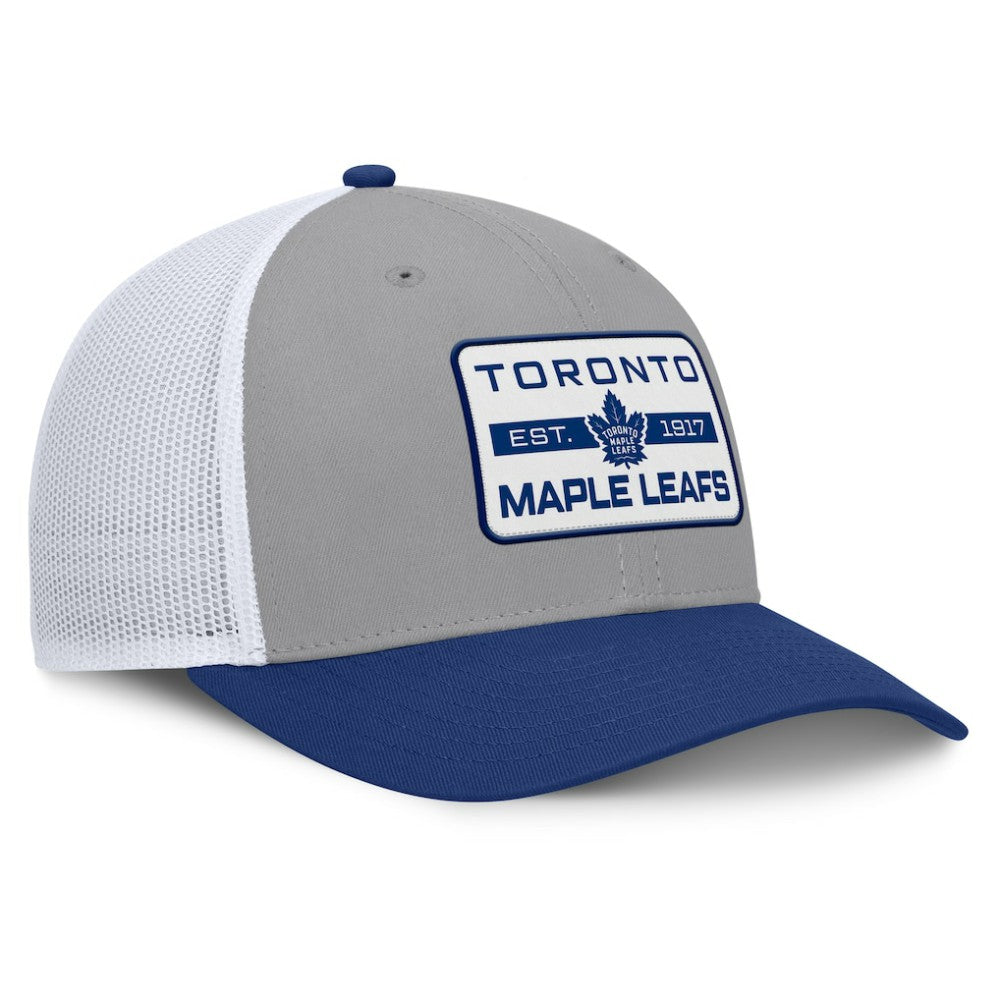 Toronto Maple Leafs - Fanatics Fundamental Adapt Trucker Adjustable Hat Gray/Blue