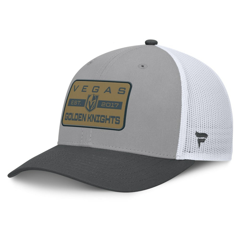 Vegas Golden Knights Fanatics Fundamental Adapt Trucker Adjustable Hat Gray/Charcoal