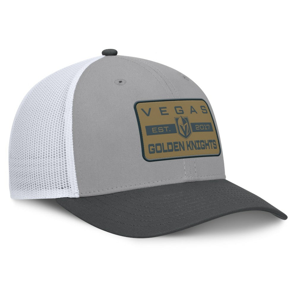 Vegas Golden Knights Fanatics Fundamental Adapt Trucker Adjustable Hat Gray/Charcoal