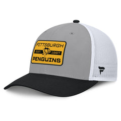 Pittsburgh Penguins Fanatics Fundamental Adapt Trucker Adjustable Hat Gray/Black