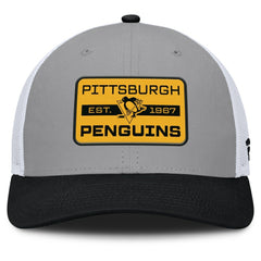 Pittsburgh Penguins Fanatics Fundamental Adapt Trucker Adjustable Hat Gray/Black