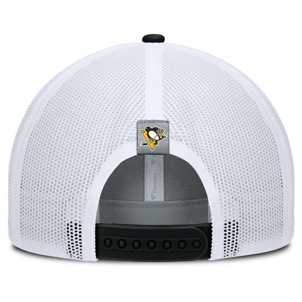 Pittsburgh Penguins Fanatics Fundamental Adapt Trucker Adjustable Hat Gray/Black