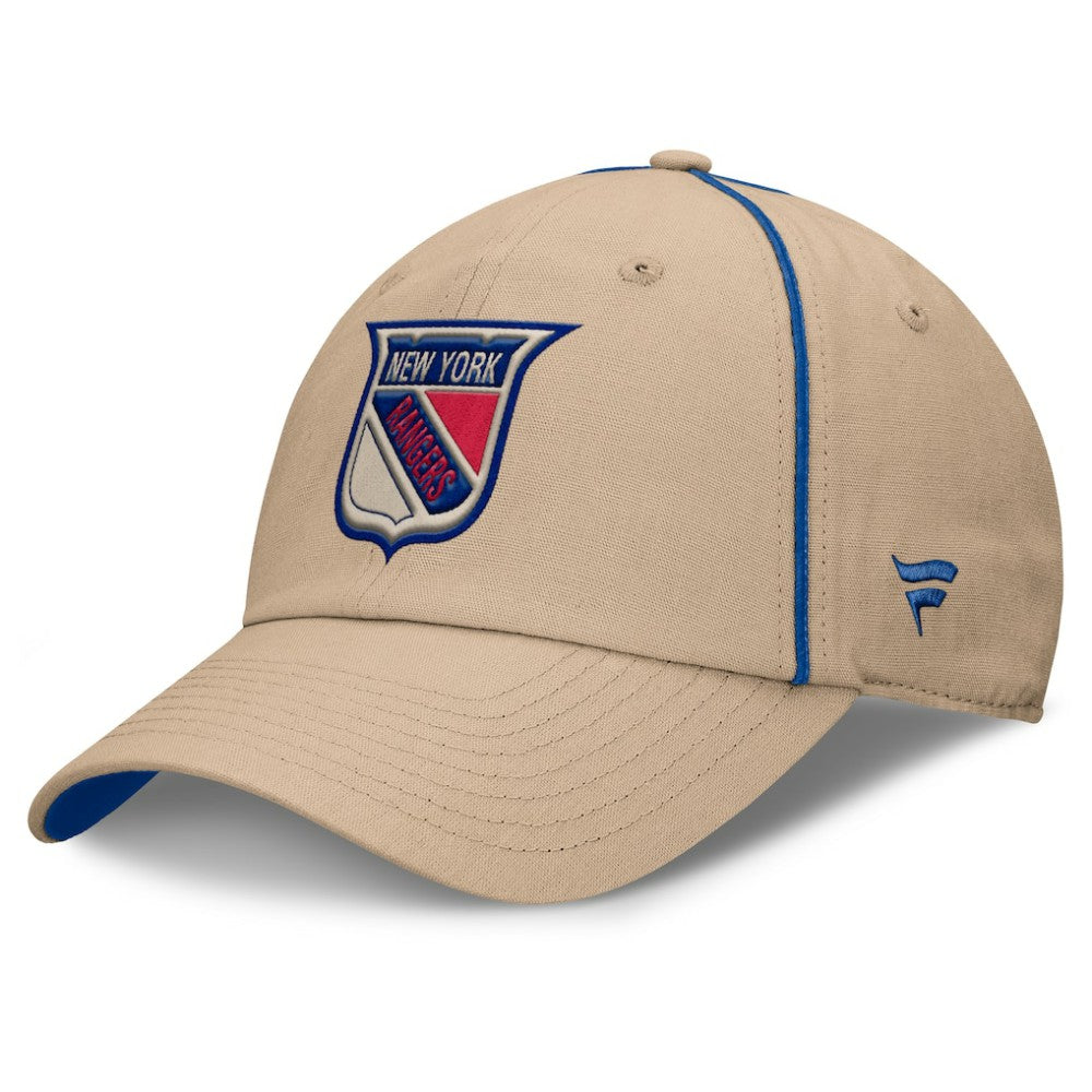 New York Rangers Fanatics Heritage Setoff Adjustable Hat Tan