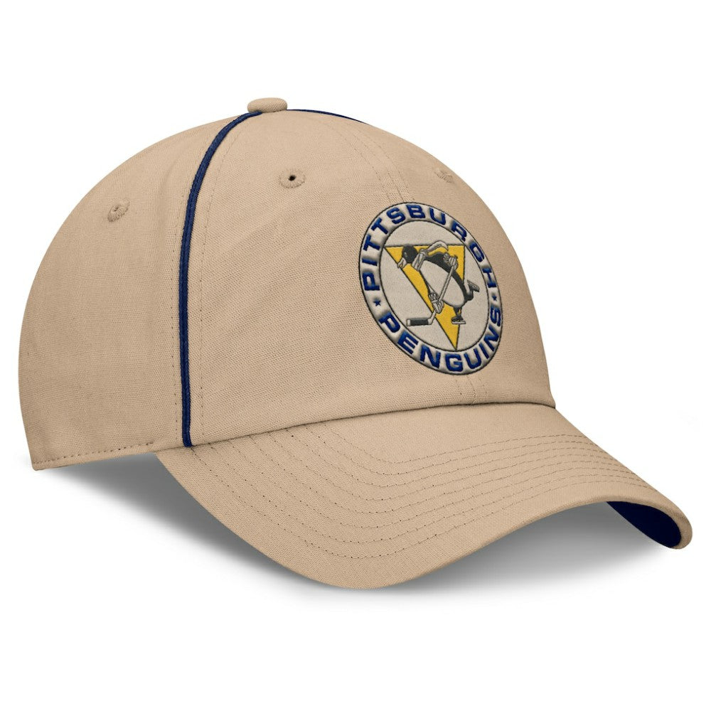 Pittsburgh Penguins Fanatics Heritage Setoff Adjustable Hat Tan
