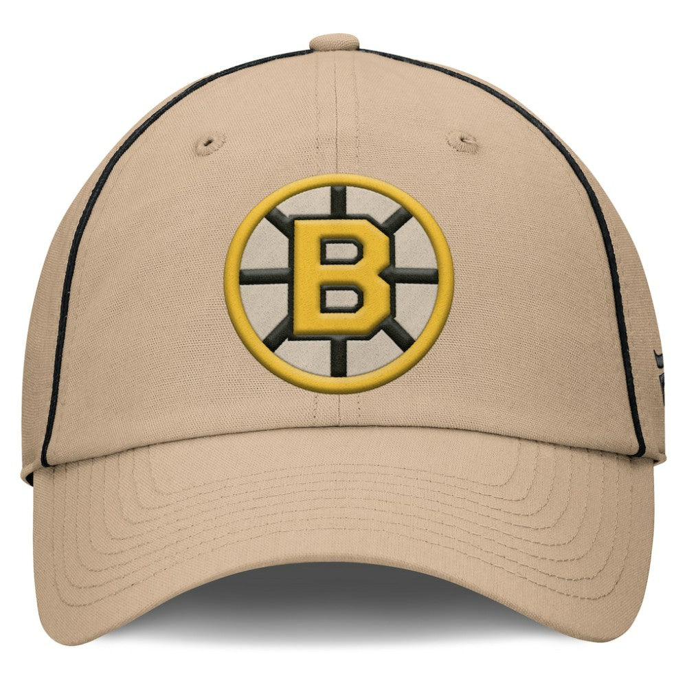 Boston Bruins Fanatics Heritage Setoff Adjustable Hat Tan