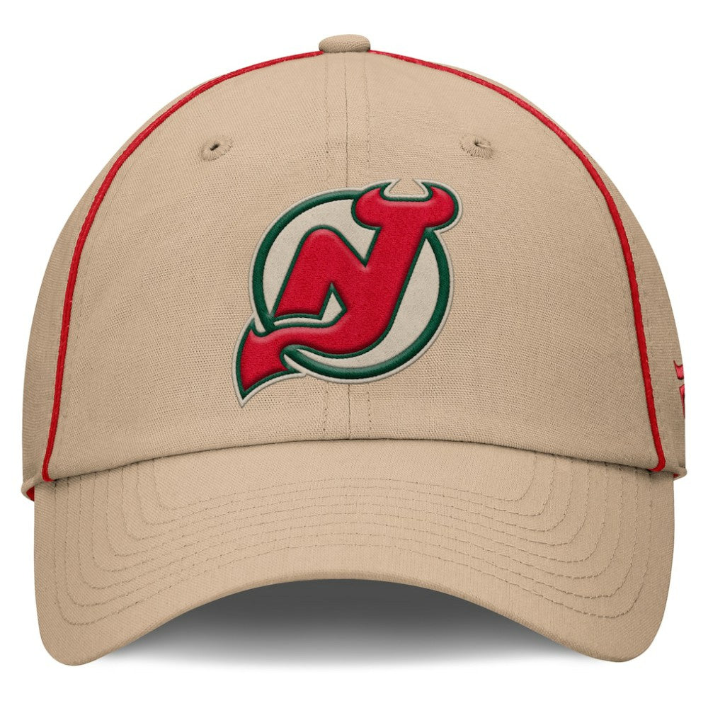 New Jersey Devils - Fanatics Heritage Setoff Adjustable Hat Tan
