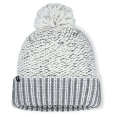 Vegas Golden Knights Fanatics Women's Fundamental Mist Cuffed Knit Hat with Pom White/Gray