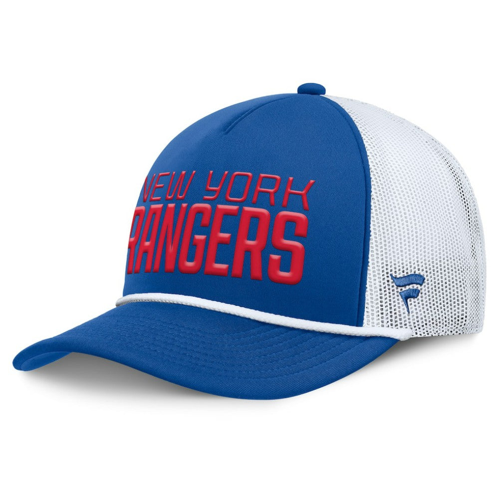 New York Rangers Fanatics Heritage Dutch A-Frame Trucker Adjustable Hat Blue/White