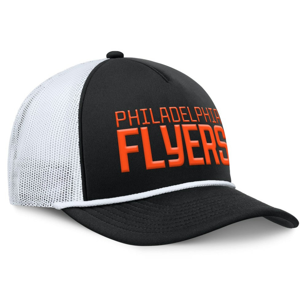 Philadelphia Flyers - Fanatics Heritage Dutch A-Frame Trucker Adjustable Hat Black/White