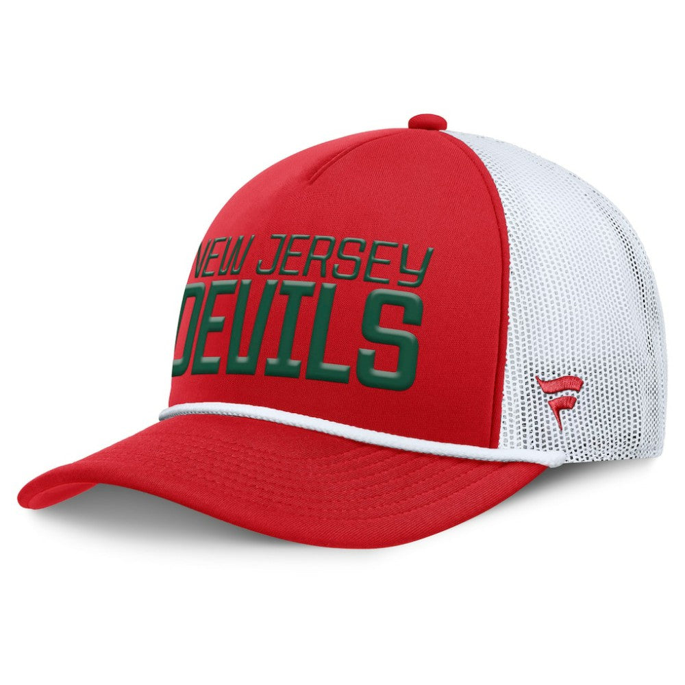 New Jersey Devils - Fanatics Heritage Dutch A-Frame Trucker Adjustable Hat Red/White