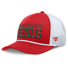 New Jersey Devils - Fanatics Heritage Dutch A-Frame Trucker Adjustable Hat Red/White
