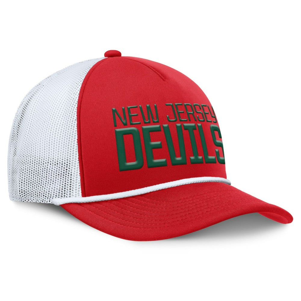 New Jersey Devils - Fanatics Heritage Dutch A-Frame Trucker Adjustable Hat Red/White