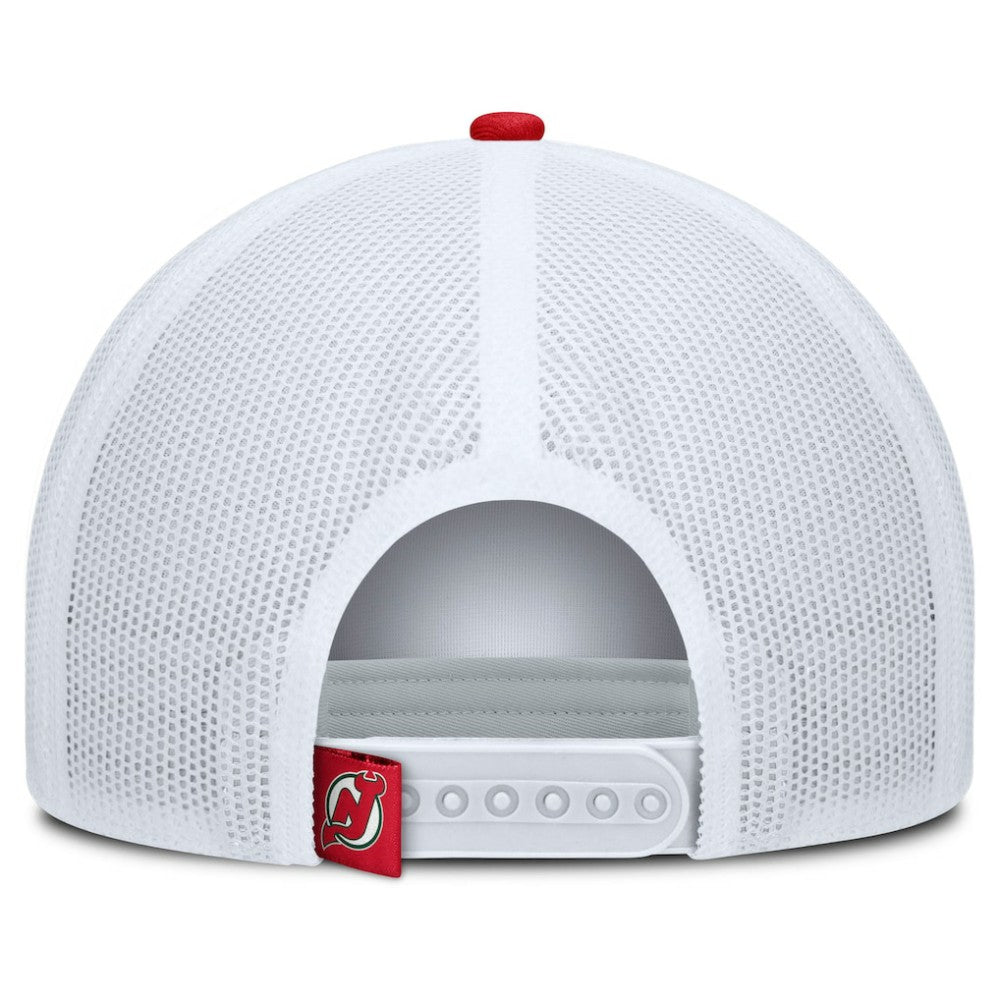 New Jersey Devils - Fanatics Heritage Dutch A-Frame Trucker Adjustable Hat Red/White