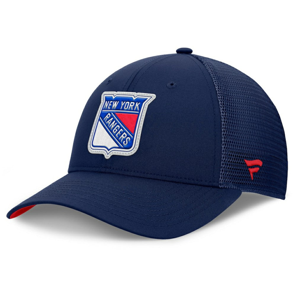 New York Rangers Fanatics Authentic Pro Home Ice Trucker Adjustable Hat Navy