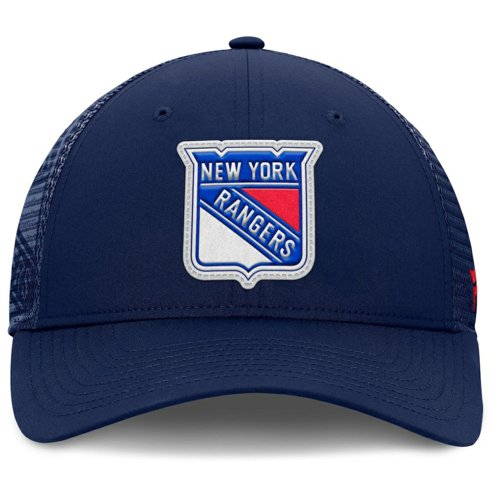 New York Rangers Fanatics Authentic Pro Home Ice Trucker Adjustable Hat Navy