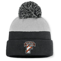 Philadelphia Flyers - Fanatics Authentic Pro Home Ice Cuffed Knit Hat with Pom Black/Gray
