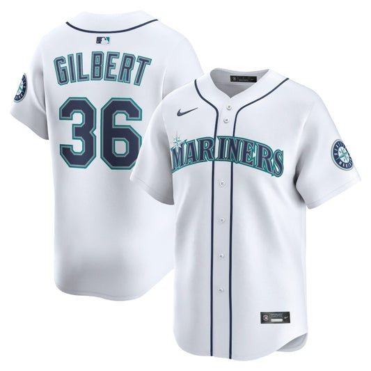 Logan Gilbert Seattle Mariners Nike Home Limited Player Jersey - White | MLB Jerseys