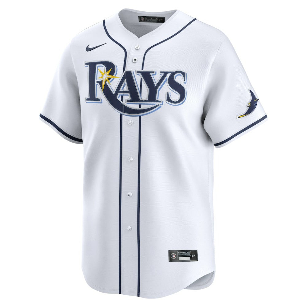 Junior Caminero Tampa Bay Rays Nike Home Limited Jersey - White | MLB Jerseys