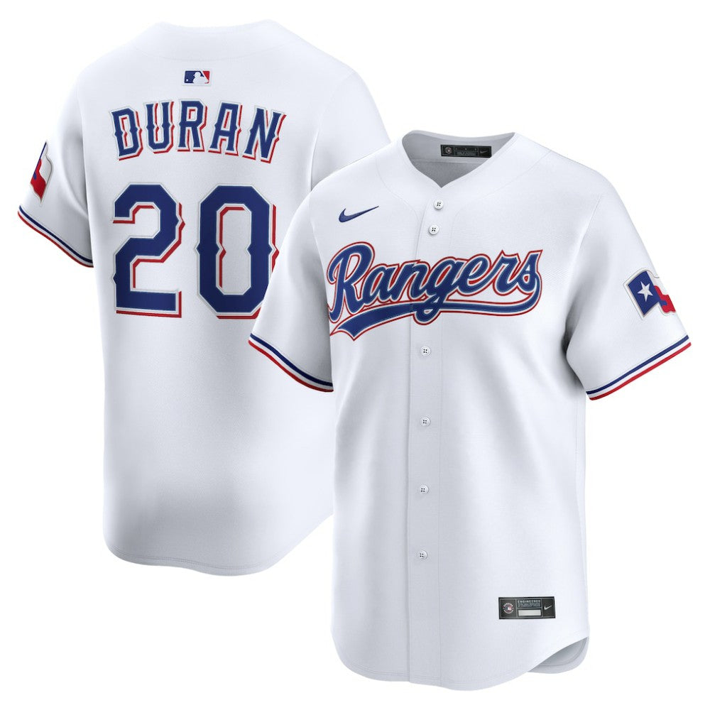 Ezequiel Duran Texas Rangers Nike Home Limited Player Jersey Lifestyle