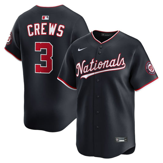 Dylan Crews Washington Nationals Nike Alternate Limited Jersey - Navy | MLB Jerseys