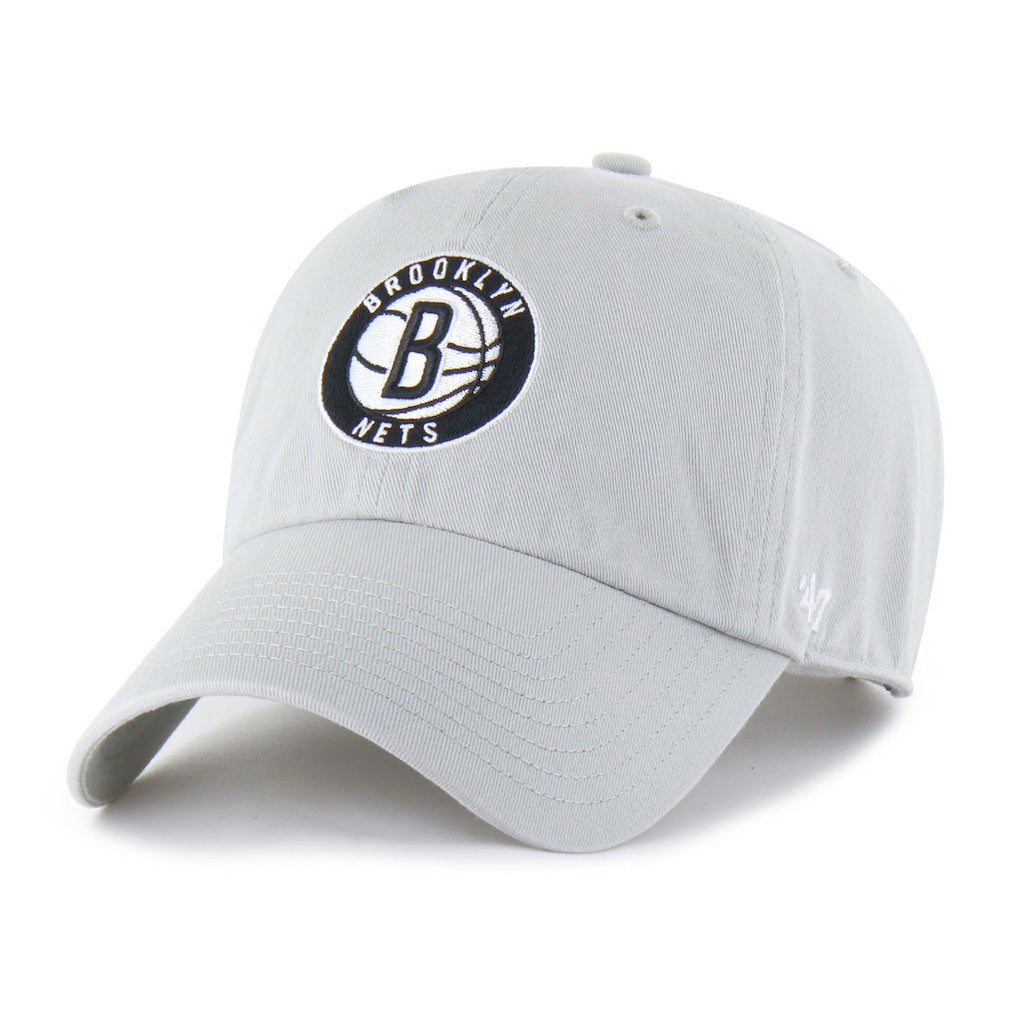 47 brand - Brooklyn Nets '47 Core Logo Clean Up Adjustable Hat - Gray