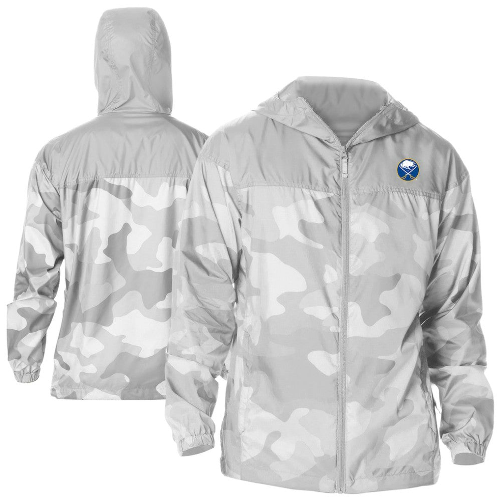 Buffalo Sabres - Columbia Camo Flash Challenger Omni-Shade Full-Zip Hoodie Windbreaker Gray