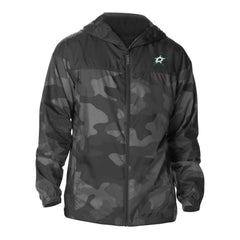 Dallas Stars - Columbia Camo Flash Challenger Omni-Shade Full-Zip Hoodie Windbreaker Black