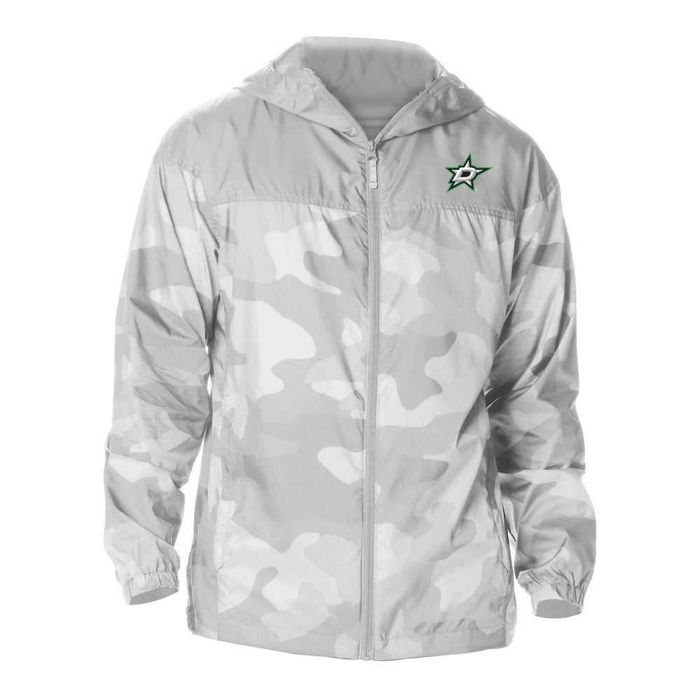 Dallas Stars - Columbia Camo Flash Challenger Omni-Shade Full-Zip Hoodie Windbreaker Gray