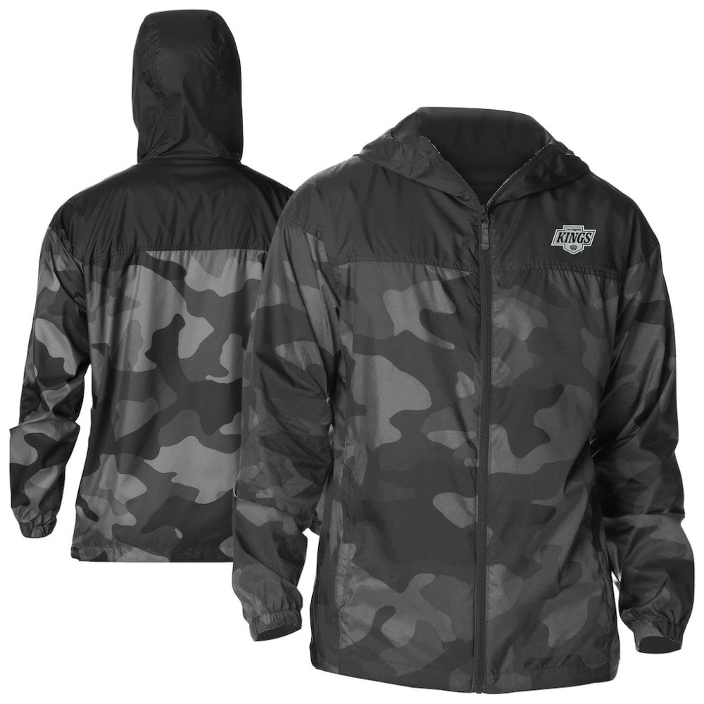 Los Angeles Kings - Columbia Camo Flash Challenger Omni-Shade Full-Zip Hoodie Windbreaker Black