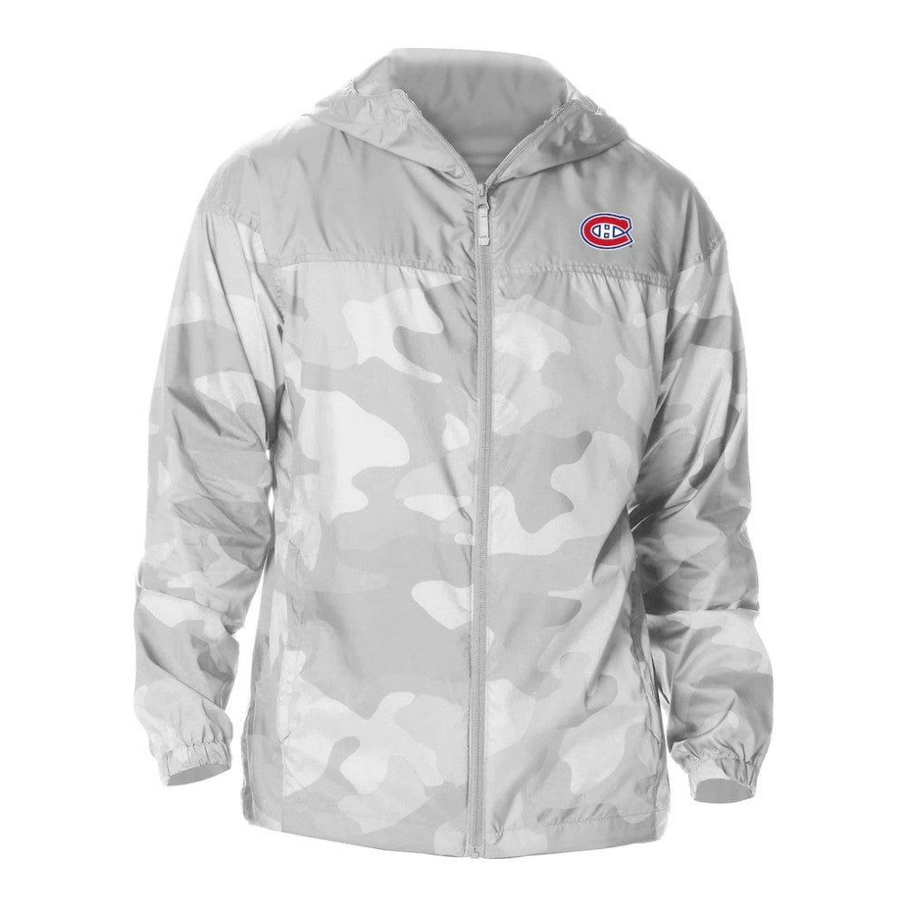 Montreal Canadiens - Columbia Camo Flash Challenger Omni-Shade Full-Zip Hoodie Windbreaker Gray