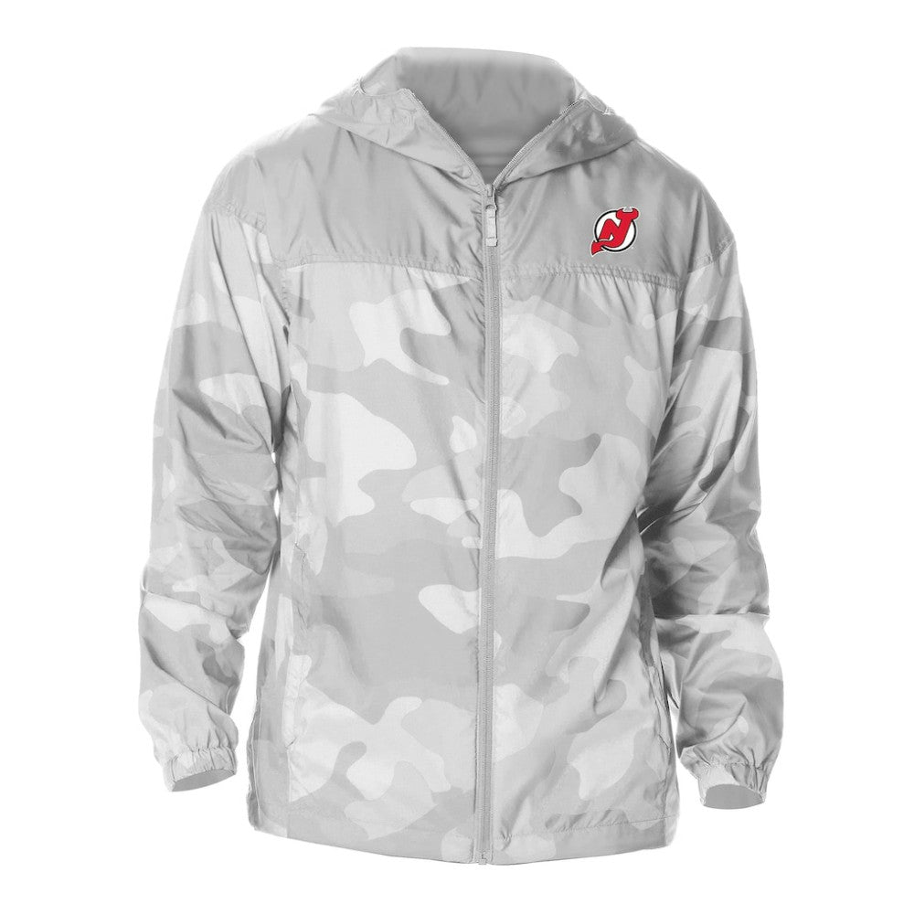New Jersey Devils - Columbia Camo Flash Challenger Omni-Shade Full-Zip Hoodie Windbreaker Gray