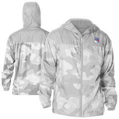 New York Rangers Columbia Camo Flash Challenger Omni-Shade Full-Zip Hoodie Windbreaker Gray