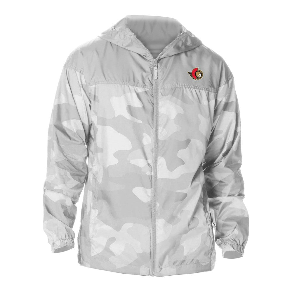 Ottawa Senators - Columbia Camo Flash Challenger Omni-Shade Full-Zip Hoodie Windbreaker Gray