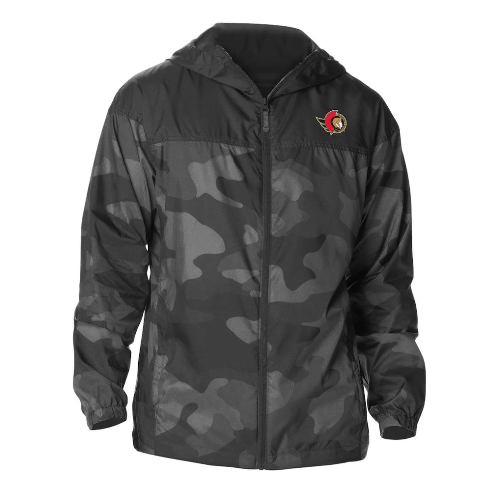 Ottawa Senators - Columbia Camo Flash Challenger Omni-Shade Full-Zip Hoodie Windbreaker Black