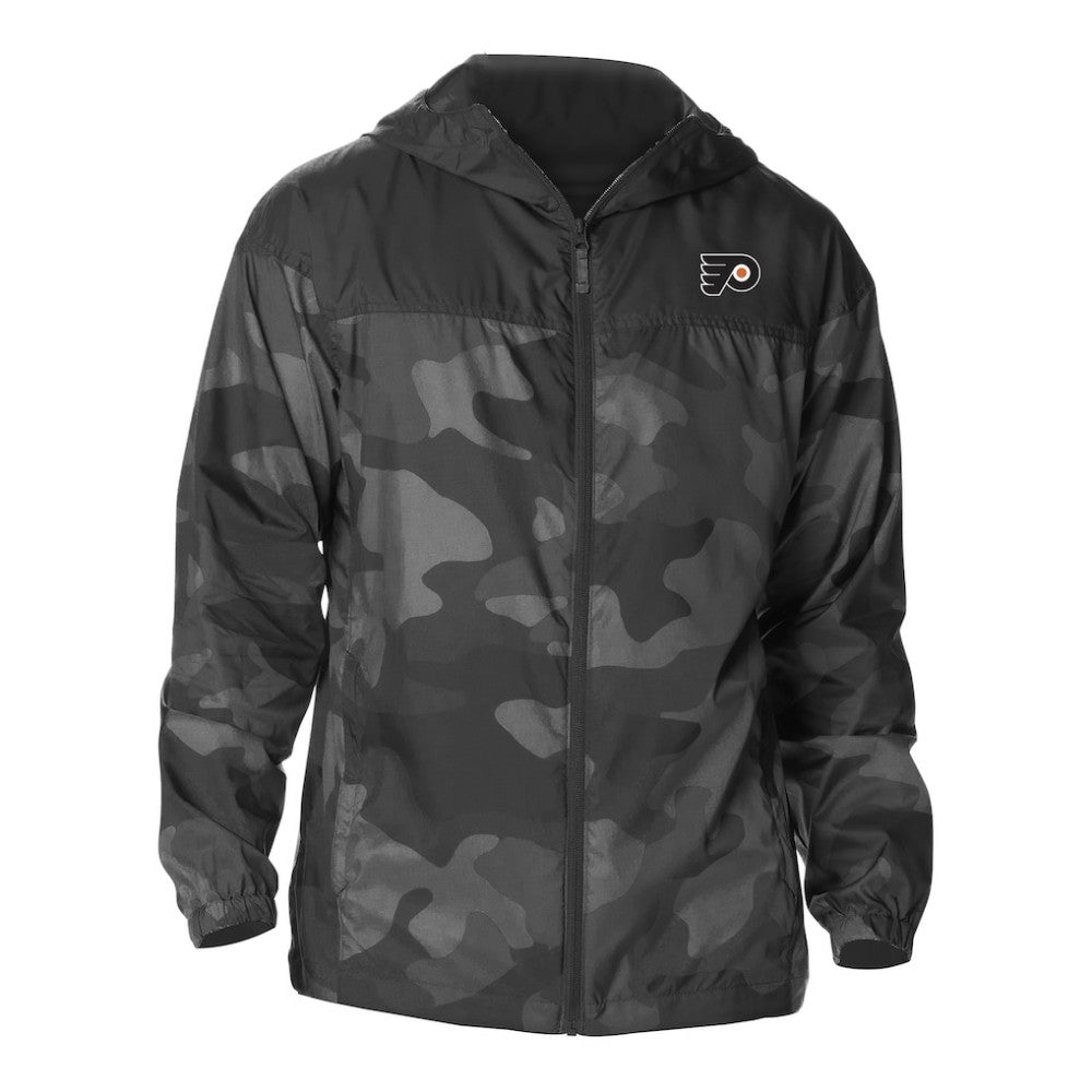 Philadelphia Flyers - Columbia Camo Flash Challenger Omni-Shade Full-Zip Hoodie Windbreaker Black