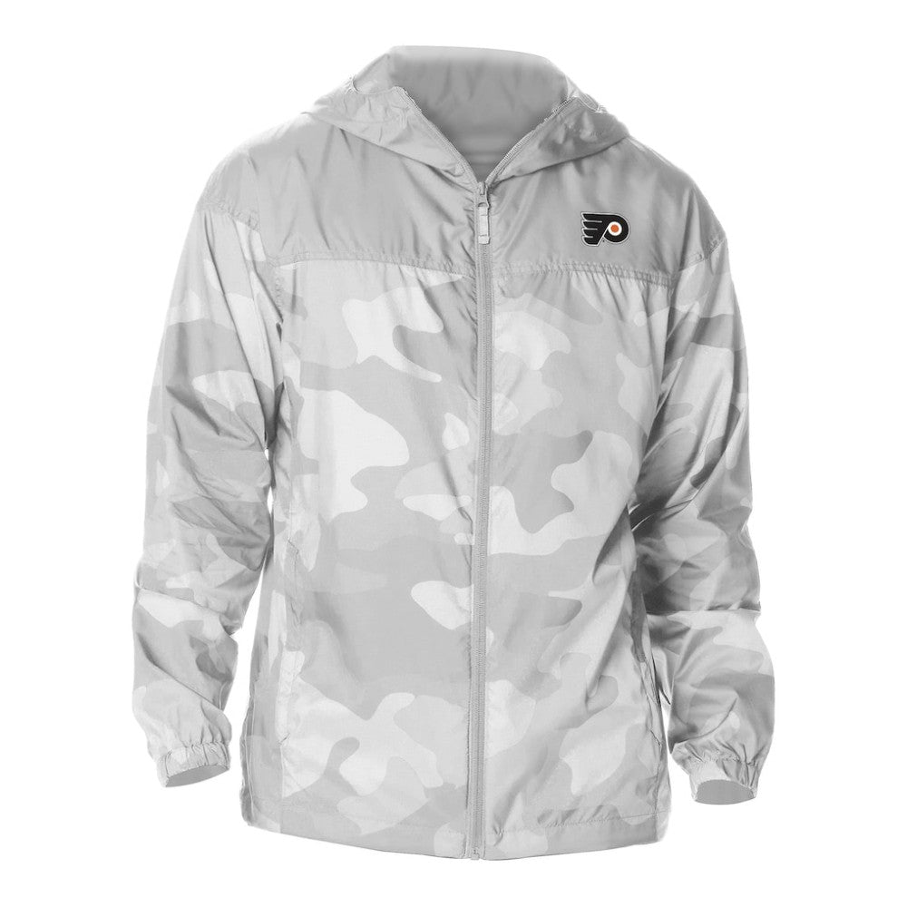Philadelphia Flyers - Columbia Camo Flash Challenger Omni-Shade Full-Zip Hoodie Windbreaker Gray