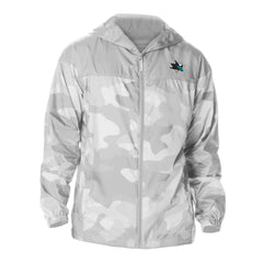 San Jose Sharks - Columbia Camo Flash Challenger Omni-Shade Full-Zip Hoodie Windbreaker Gray